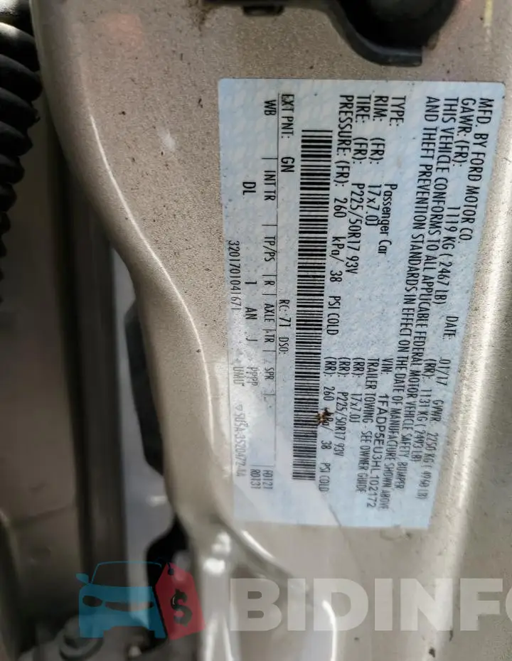 1FADP5EU3HL102172 Photo# 12