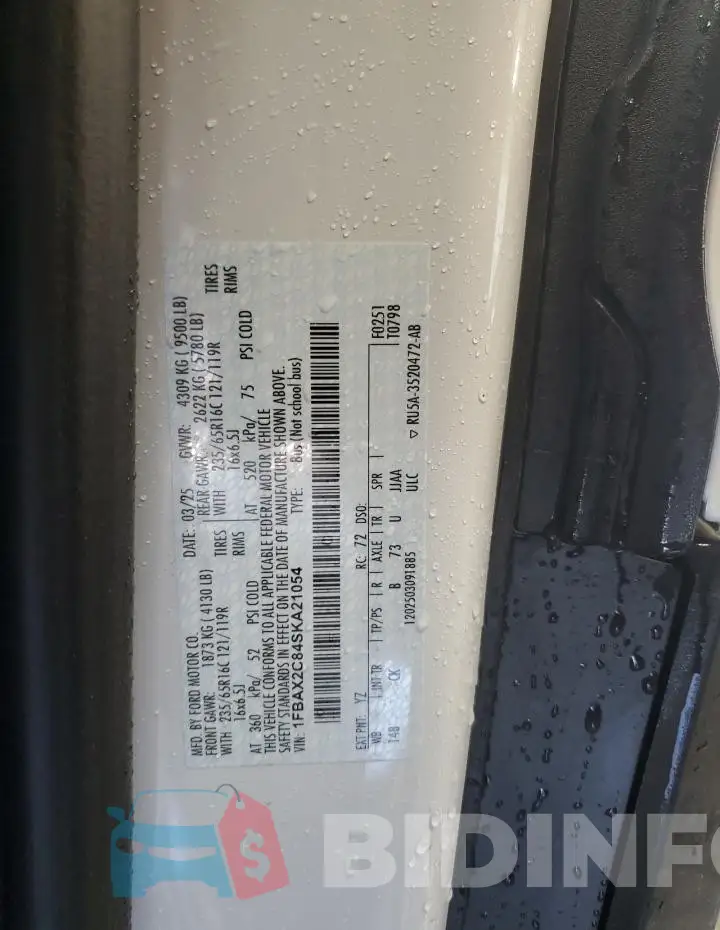 1FBAX2C84SKA21054 Photo# 13
