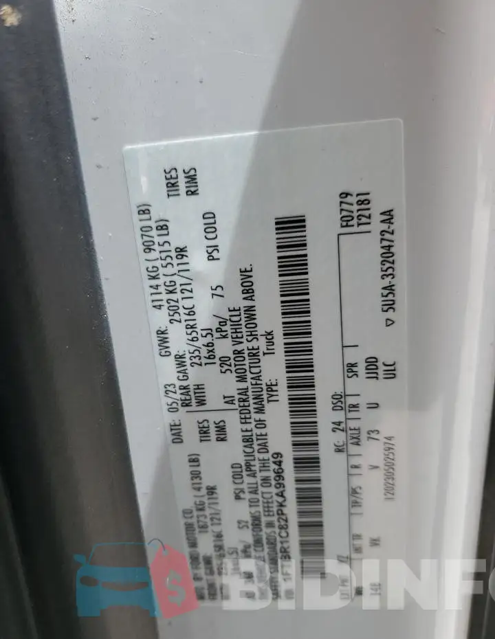 1FTBR1C82PKA99649 Photo# 13