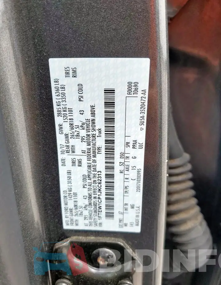 1FTEW1CP1JKC62313 Photo# 13