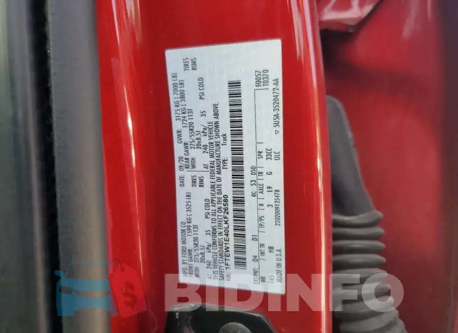 1FTEW1E40LKF26580 Photo# 12