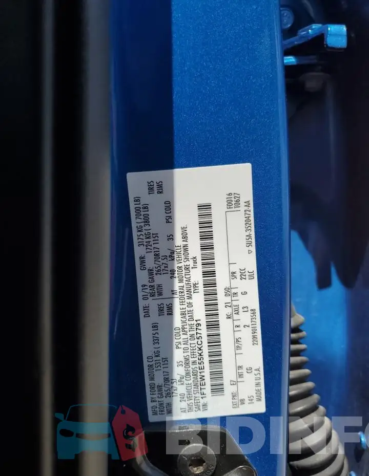 1FTEW1E55KKC57791 Photo# 12