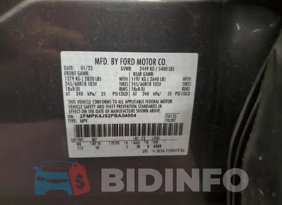 2FMPK4J92PBA04004 Photo# 14