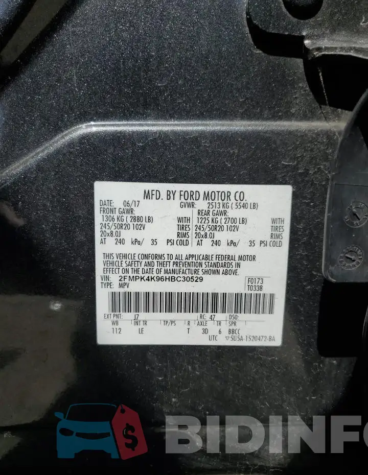 2FMPK4K96HBC30529 Photo# 13