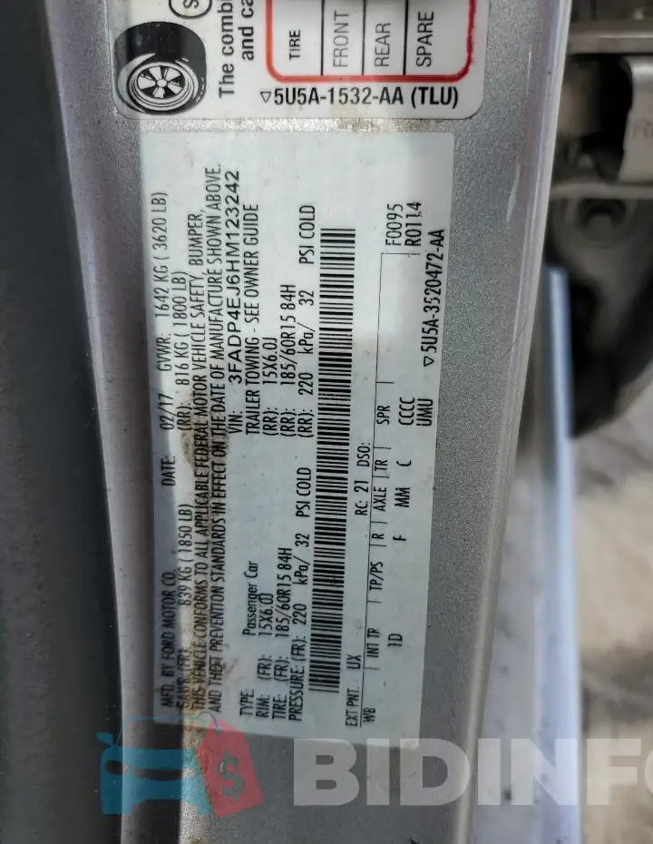 3FADP4EJ6HM123242 Photo# 12