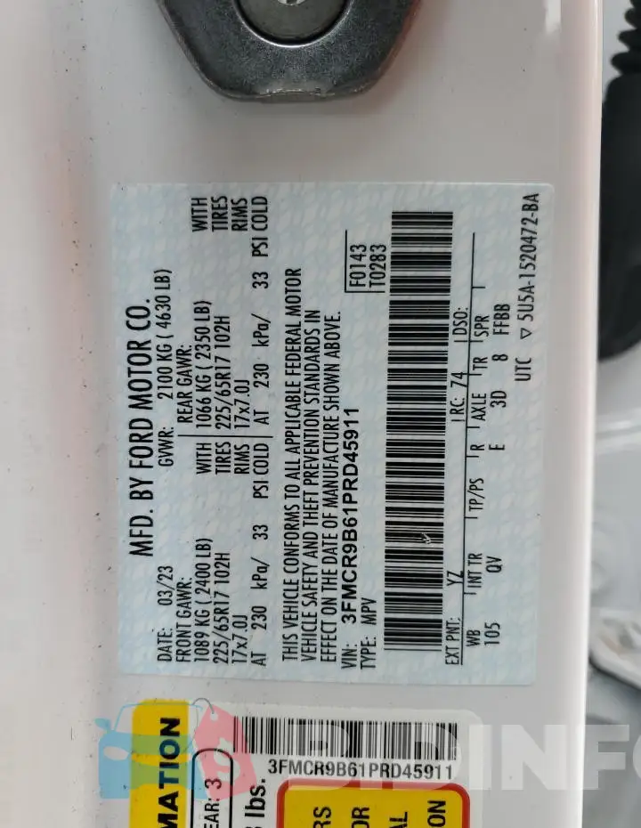 3FMCR9B61PRD45911 Photo# 14