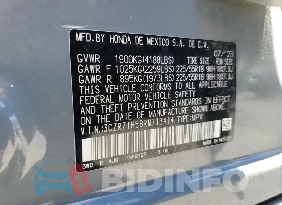 3CZRZ1H58RM713414 Photo# 13