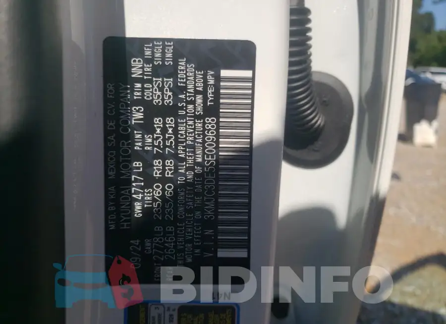 3KMJC3DE5SE009688 Photo# 14