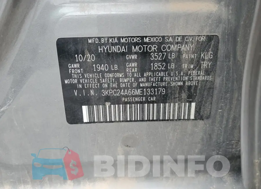 3KPC24A66ME133179 Photo# 12