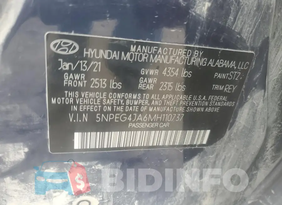 5NPEG4JA6MH110737 Photo# 12