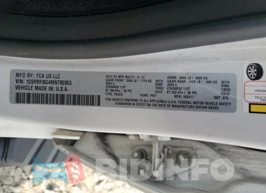 1C6RRFBG4MN795953 Photo# 12