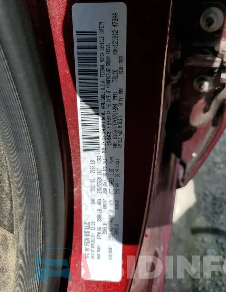 1C6SRFFT2KN734204 Photo# 12