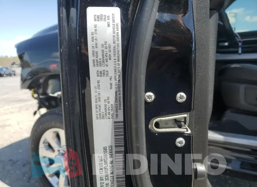 3C6UR5FL9MG561585 Photo# 13