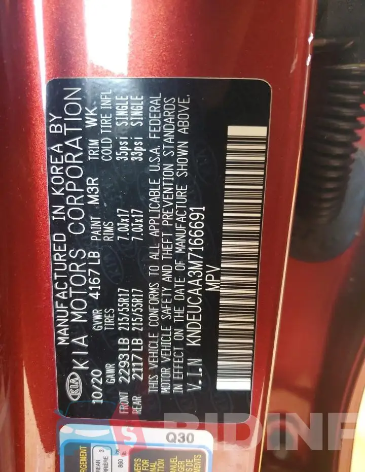 KNDEUCAA3M7166691 Photo# 13
