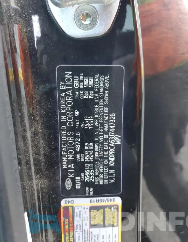 KNDPRCA63J7447326 Photo# 13