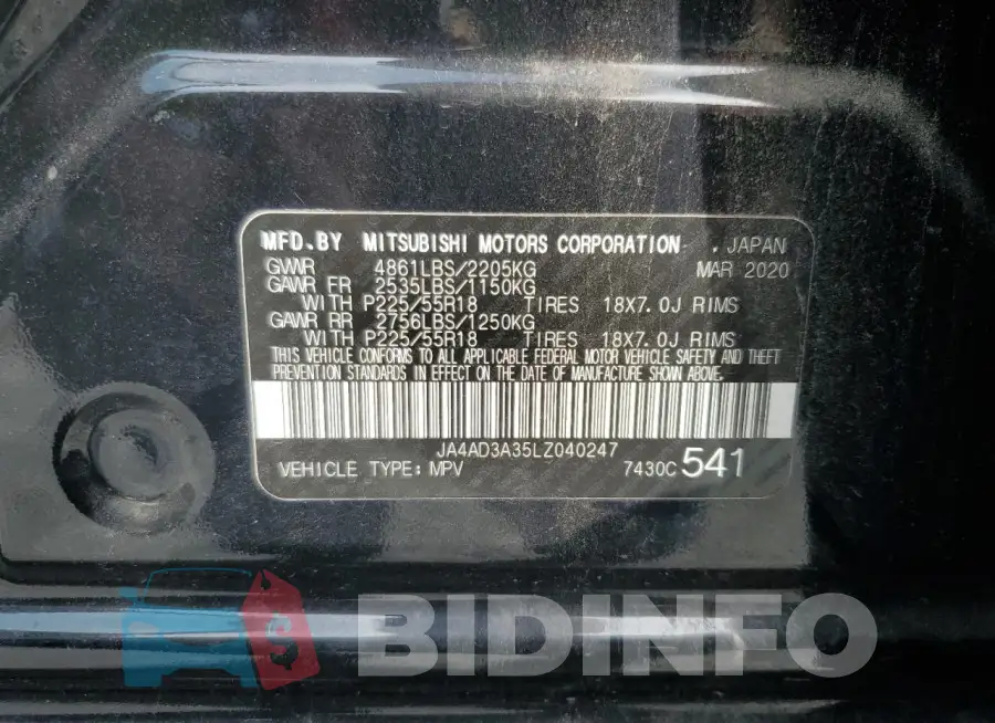 JA4AD3A35LZ040247 Photo# 12
