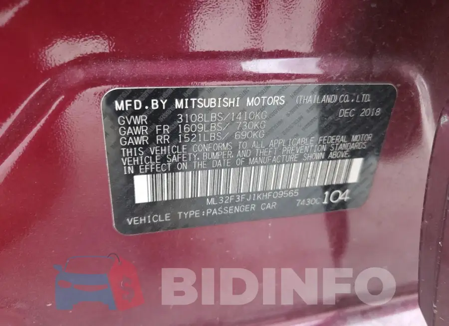 ML32F3FJ1KHF09565 Photo# 12