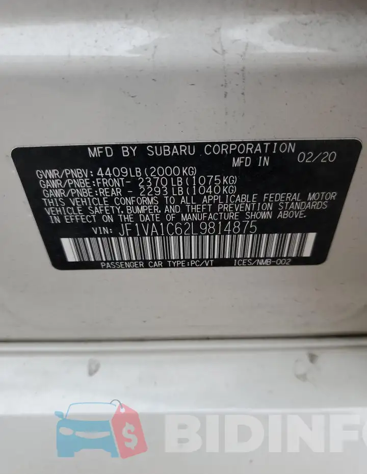 JF1VA1C62L9814875 Photo# 12