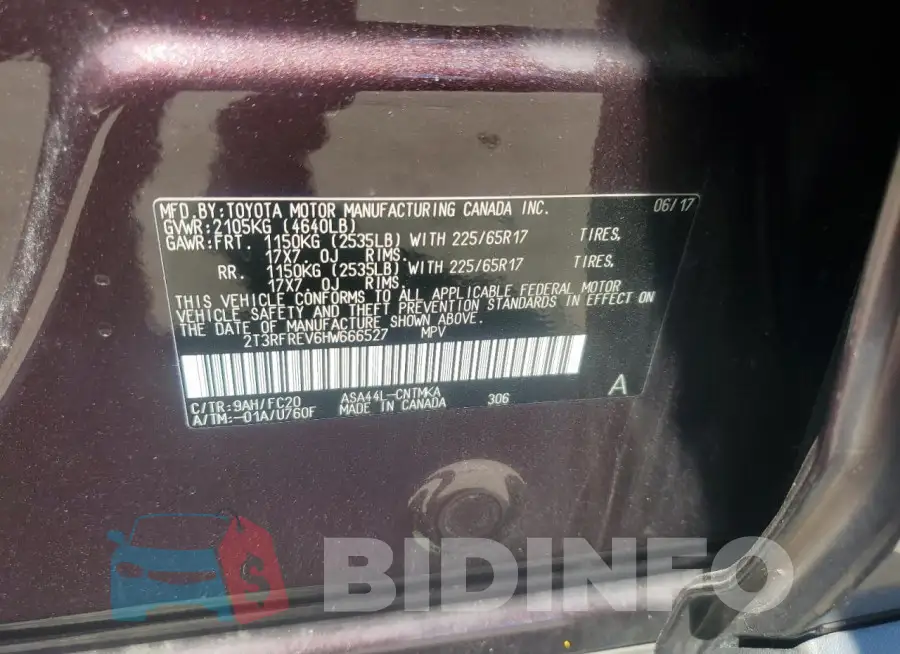 2T3RFREV6HW666527 Photo# 13
