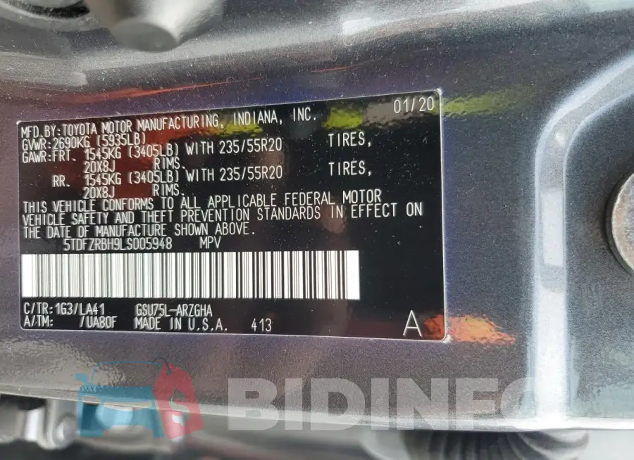 5TDFZRBH9LS005948 Photo# 12