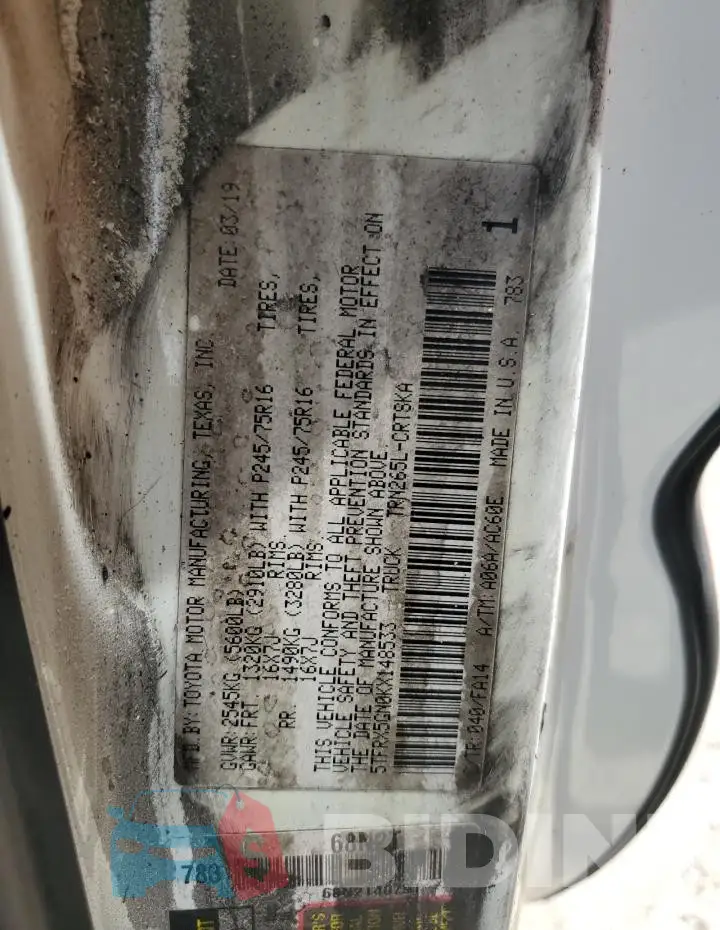 5TFRX5GN0KX148533 Photo# 12