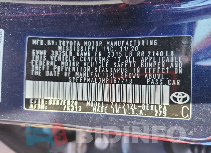 5YFEPMAE3MP187748 Photo# 12