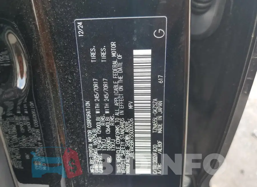JTEVA5BR7S5000526 Photo# 13