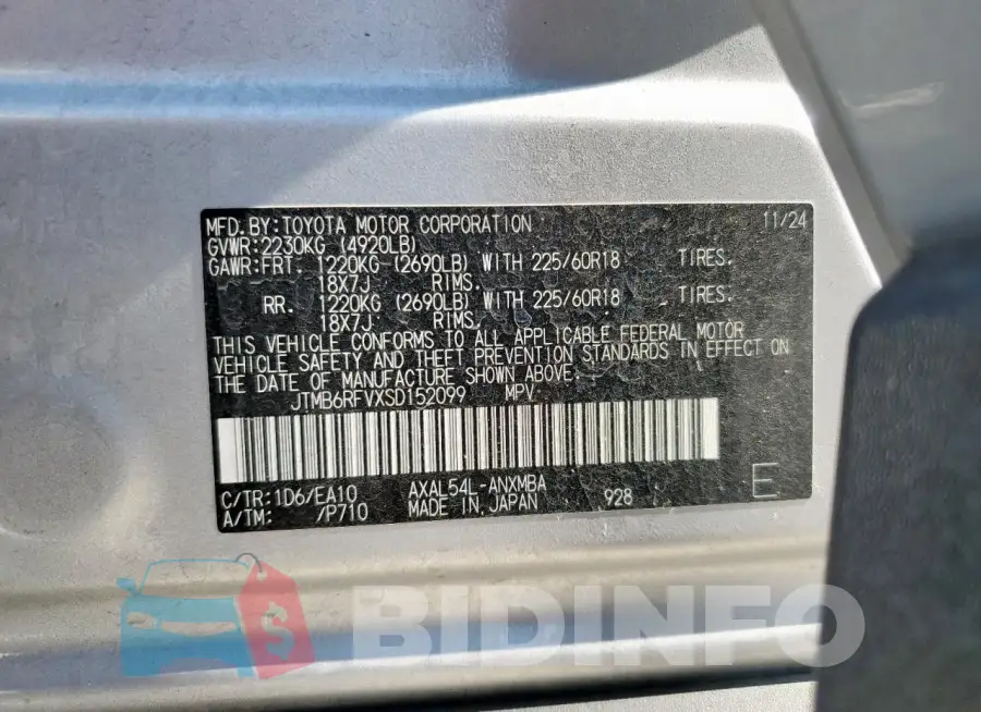 JTMB6RFVXSD152099 Photo# 14