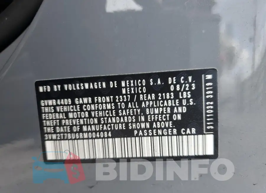 3VW2T7BU6RM004084 Photo# 12