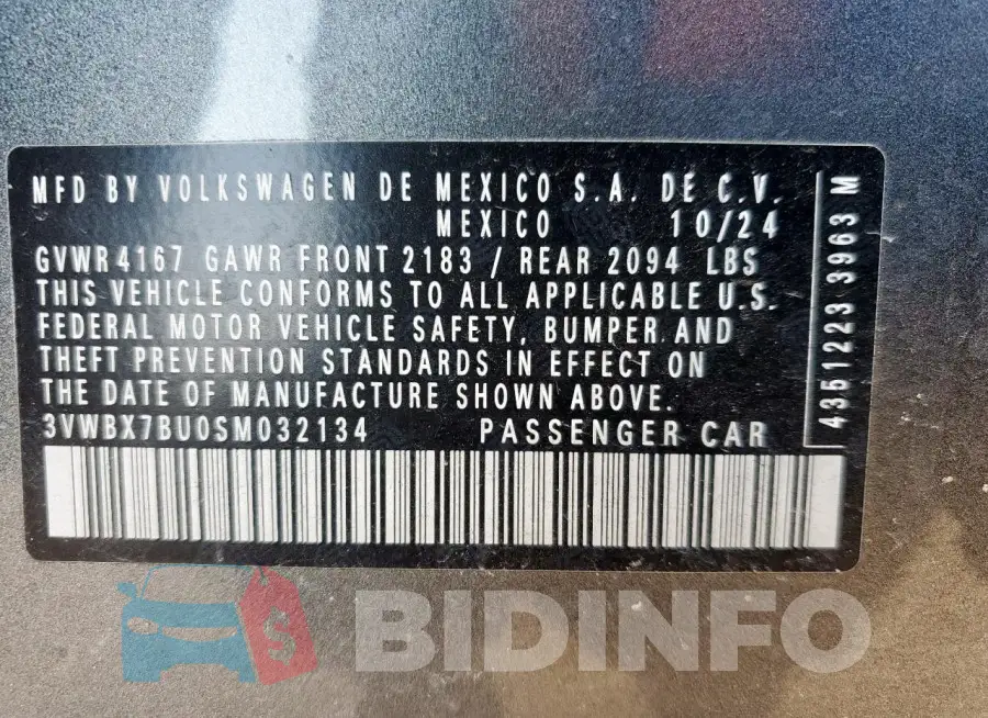 3VWBX7BU0SM032134 Photo# 13