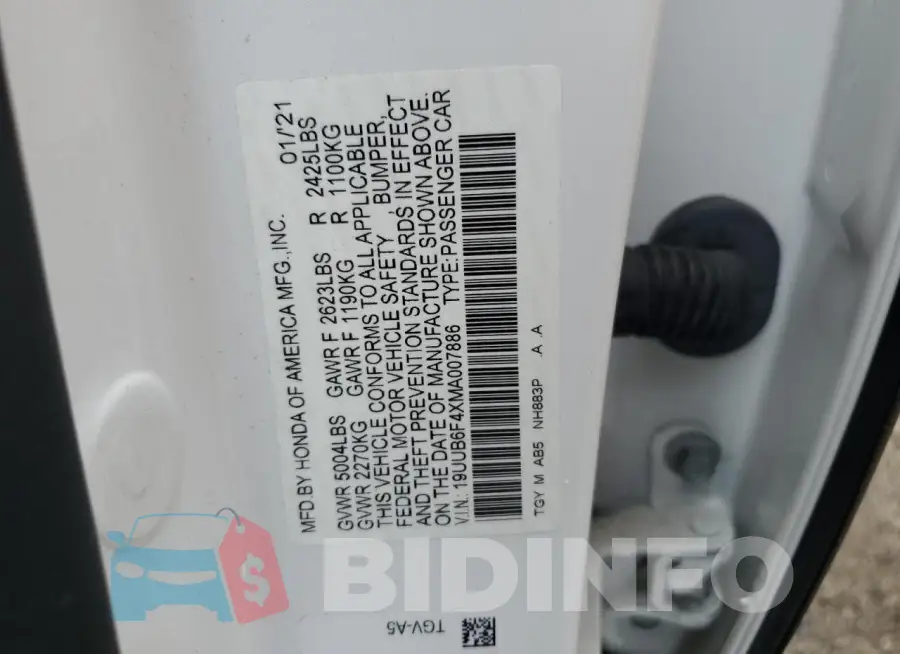 19UUB6F4XMA007886 Photo# 12