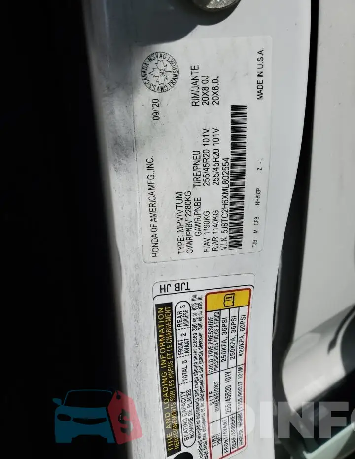 5J8TC2H6XML802554 Photo# 14