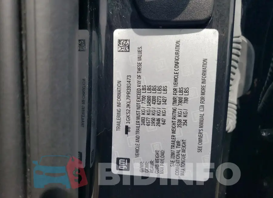1GKS2JKL7PR393473 Photo# 13