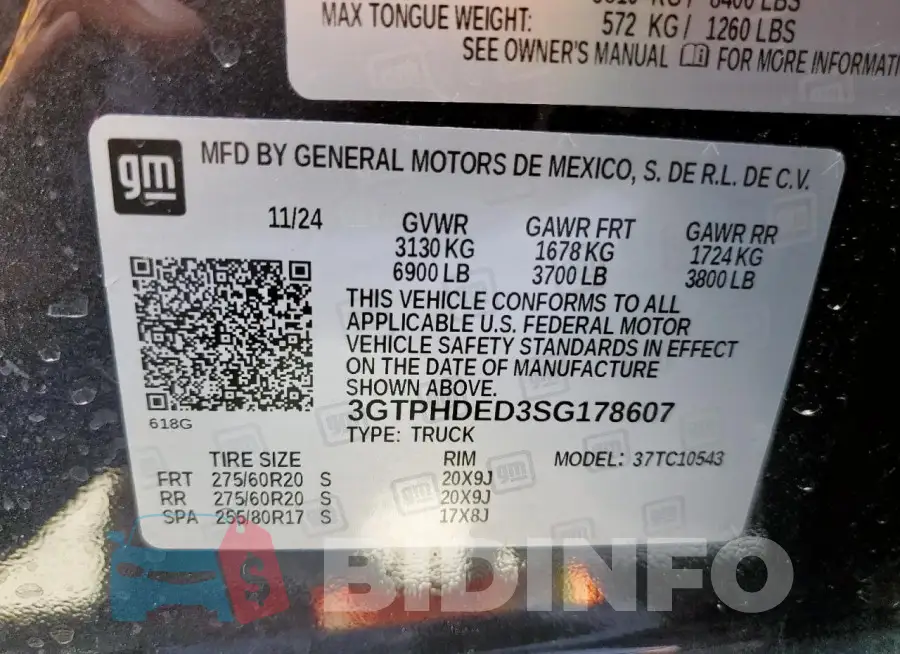 3GTPHDED3SG178607 Photo# 14