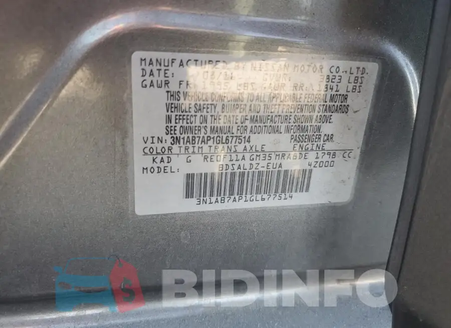 3N1AB7AP1GL677514 Photo# 12
