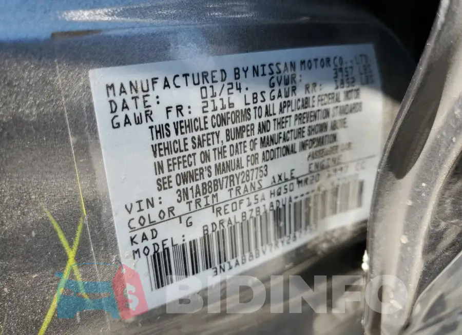 3N1AB8BV7RY287753 Photo# 12