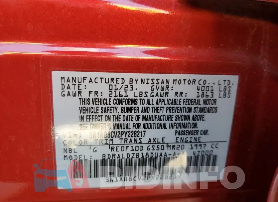 3N1AB8CV2PY228217 Photo# 12