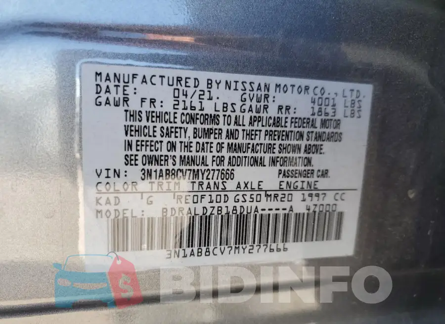 3N1AB8CV7MY277666 Photo# 12