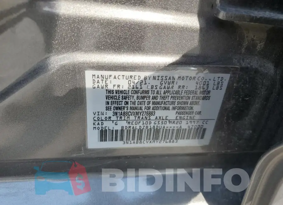 3N1AB8CVXMY276883 Photo# 12