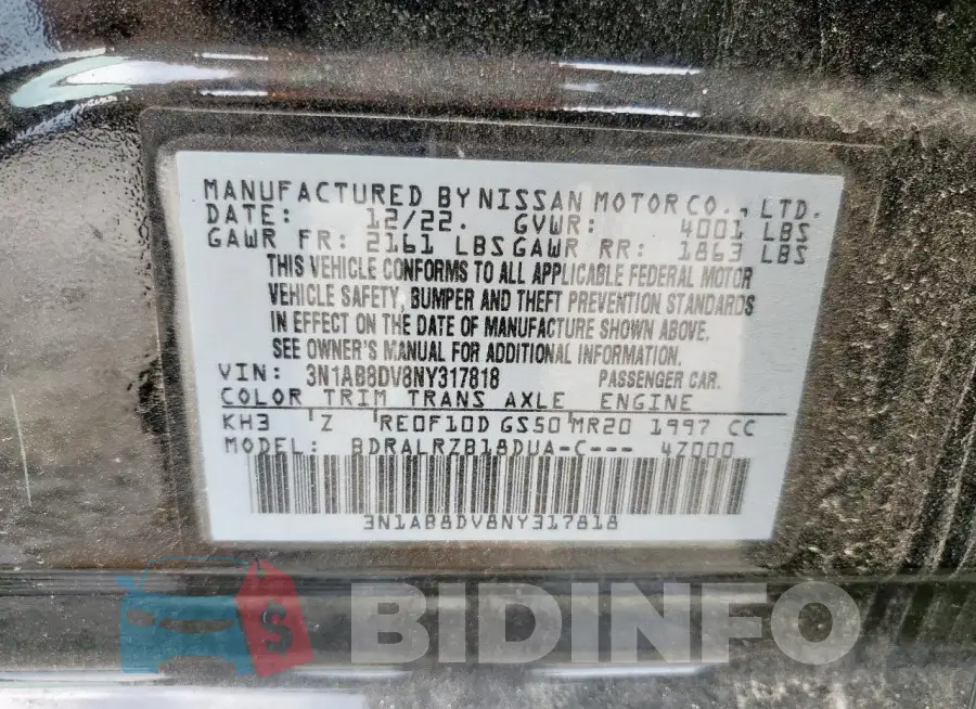 3N1AB8DV8NY317818 Photo# 12