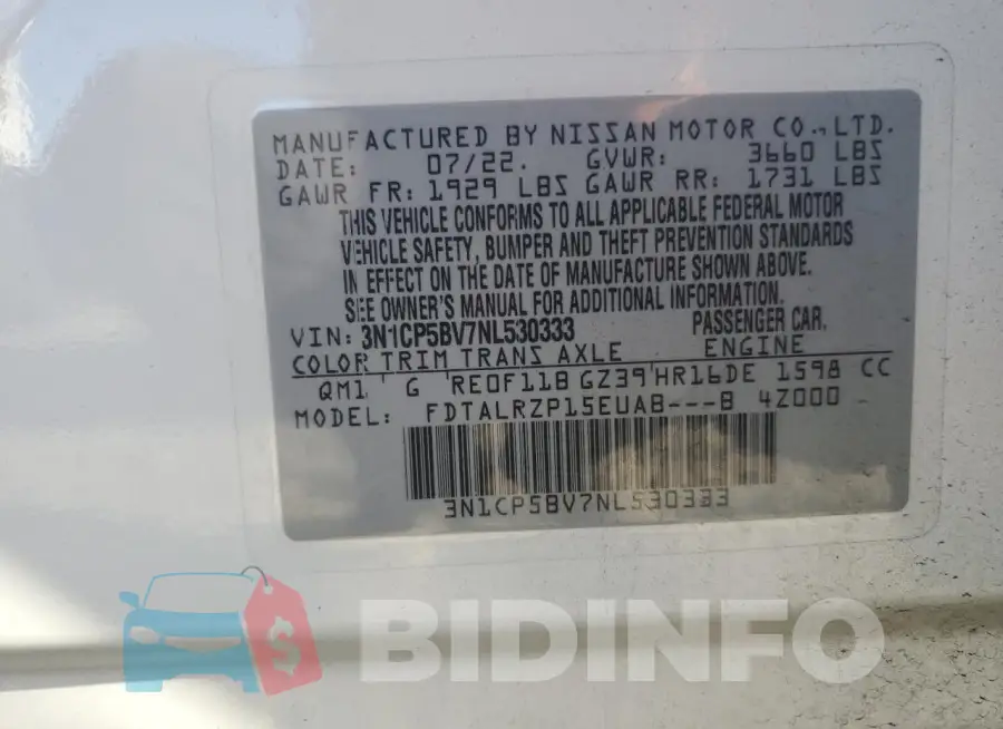 3N1CP5BV7NL530333 Photo# 13