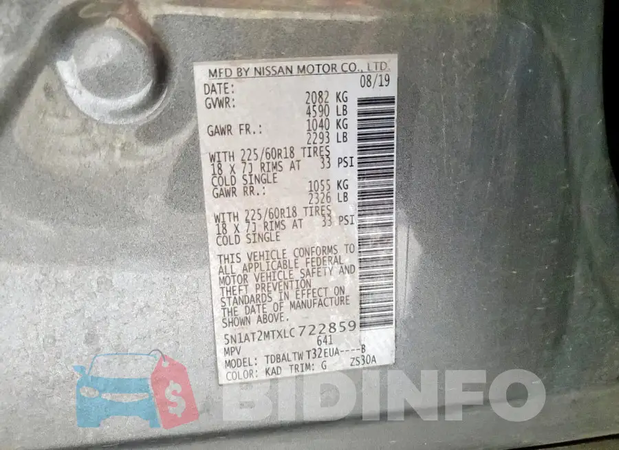 5N1AT2MTXLC722859 Photo# 14