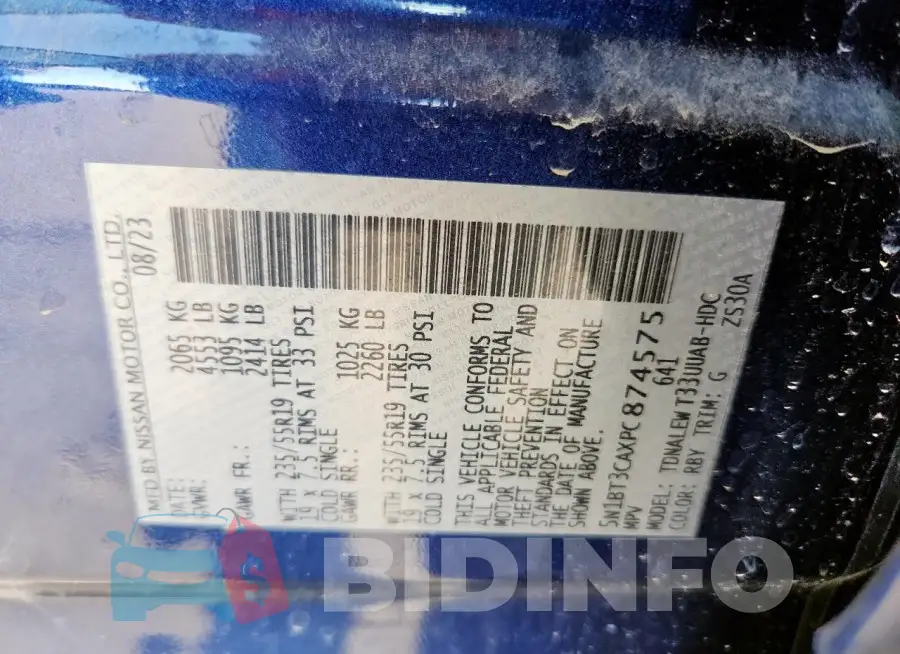 5N1BT3CAXPC874575 Photo# 13