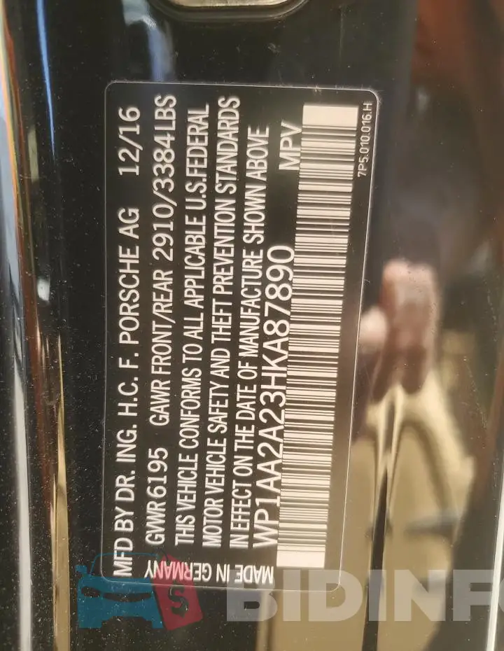WP1AA2A23HKA87890 Photo# 13