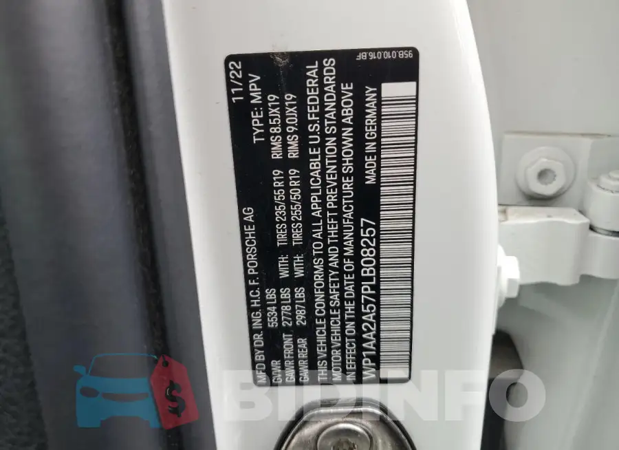 WP1AA2A57PLB08257 Photo# 13