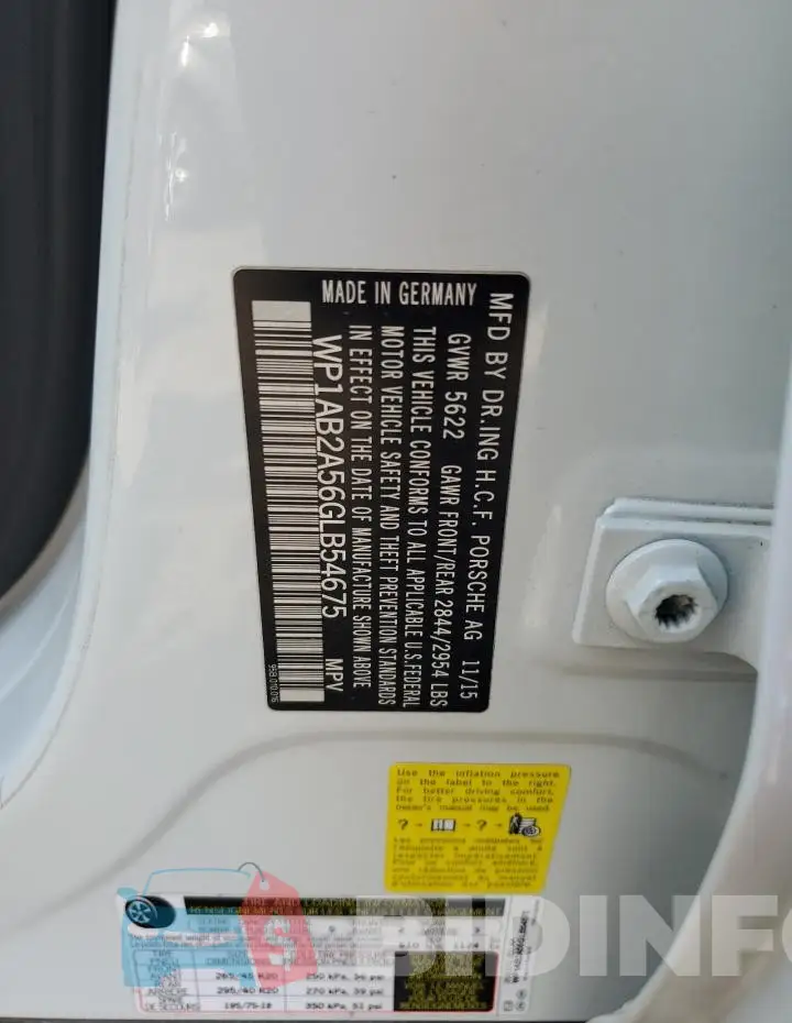 WP1AB2A56GLB54675 Photo# 12