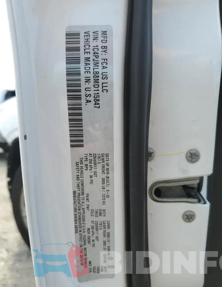 1C4PJMLB8MD115847 Photo# 13