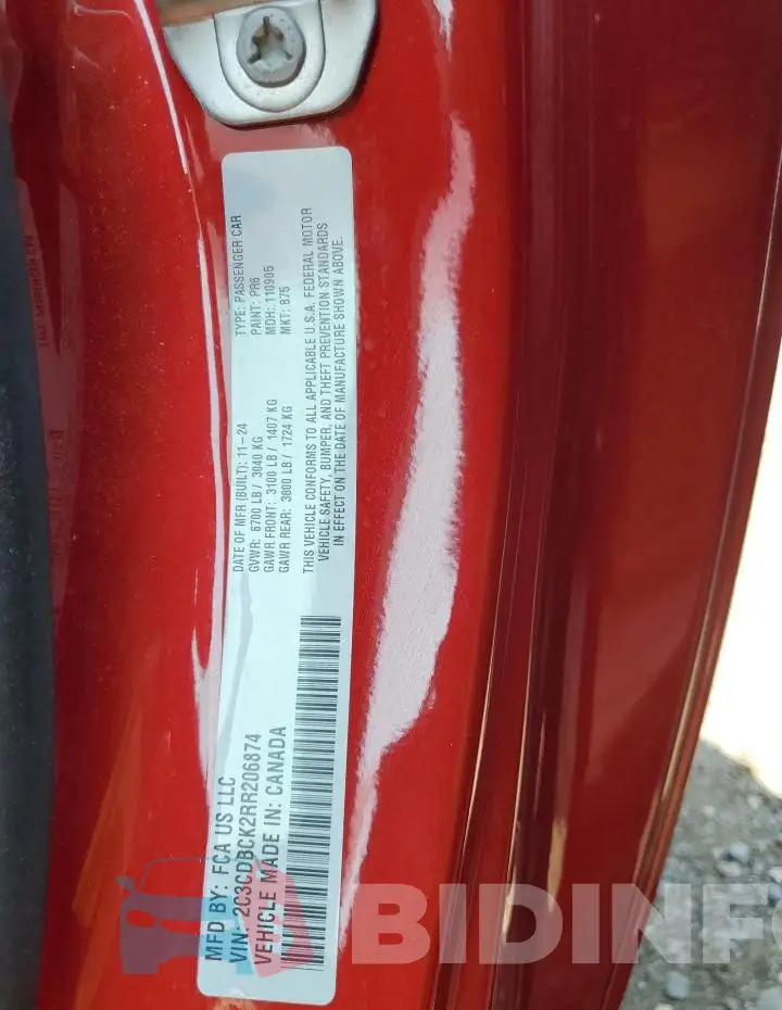 2C3CDBCK2RR206874 Photo# 12