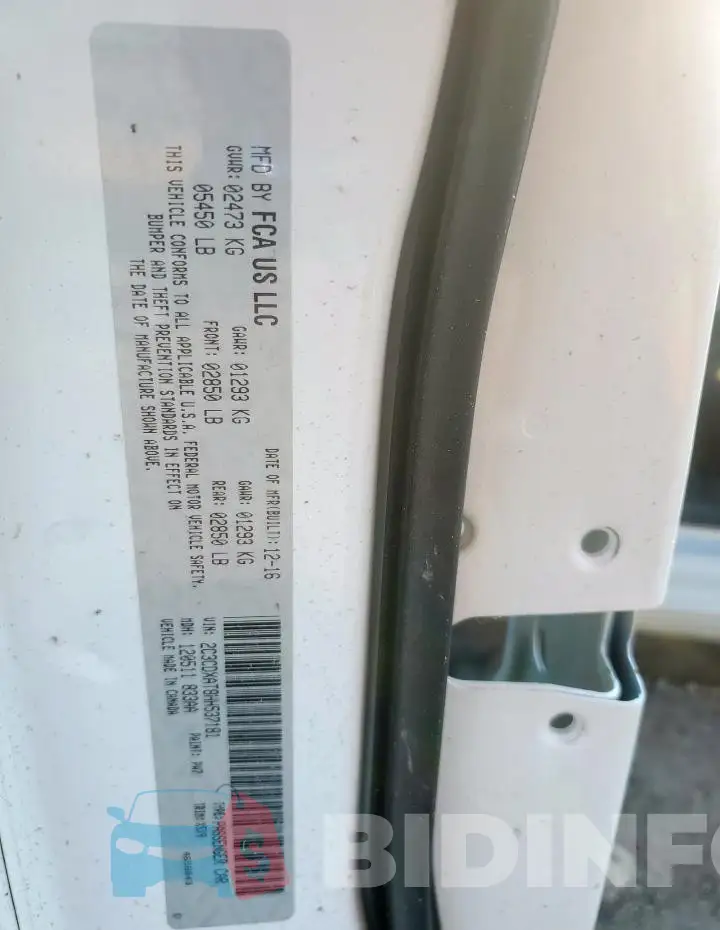 2C3CDXAT8HH537181 Photo# 13