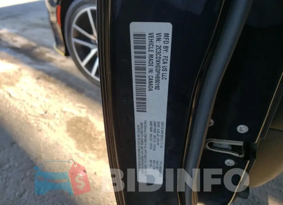 2C3CDXHG0PH690192 Photo# 12